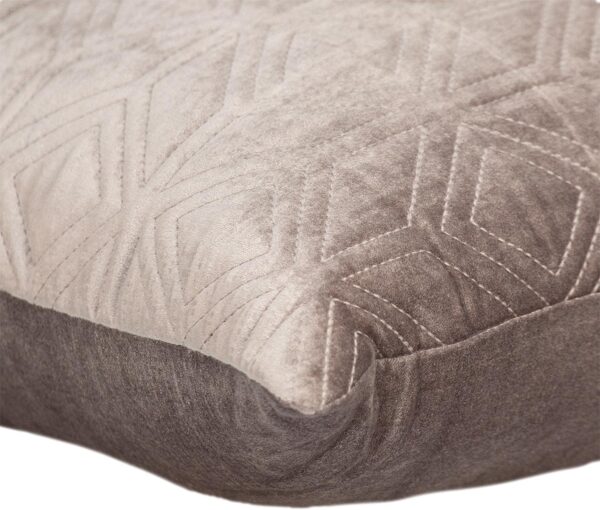 Coussin décoratif Parkland Collection Aleta Taupe velours-3