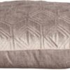 Coussin décoratif Parkland Collection Aleta Taupe velours-2