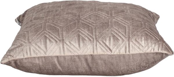 Coussin décoratif Parkland Collection Aleta Taupe velours-2