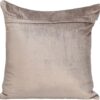 Coussin décoratif Parkland Collection Aleta Taupe velours-1