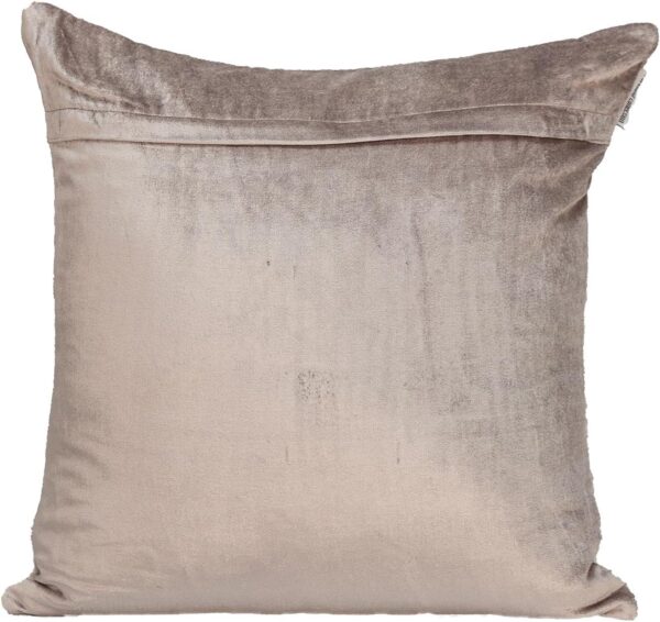 Coussin décoratif Parkland Collection Aleta Taupe velours-1
