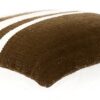 Coussin carré marron rayé Parkland Collection coton durable