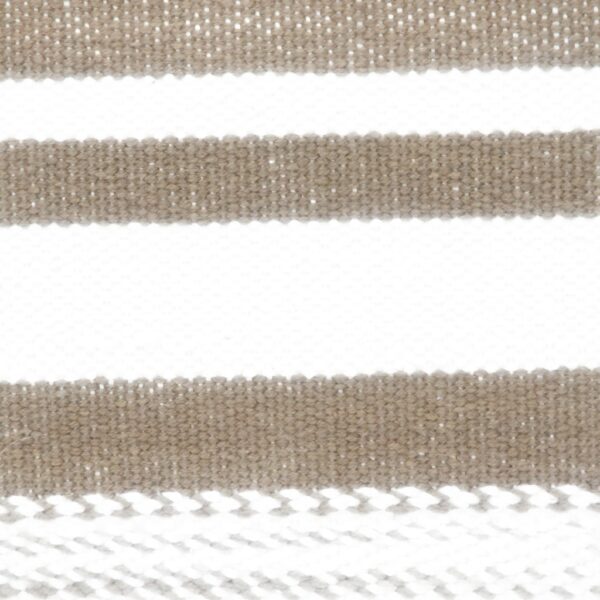 Coussin carré marron rayé Parkland Collection coton durable