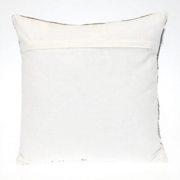 Coussin carré marron rayé Parkland Collection coton durable