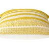 Coussin carré rayé jaune Parkland Collection coton lavable