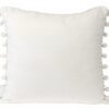 Coussin carré tissé beige Parkland Collection 45,7 cm