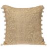 Coussin carré tissé beige Parkland Collection 45,7 cm