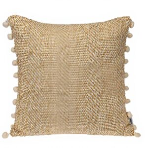 Coussin carré tissé beige Parkland Collection 45,7 cm