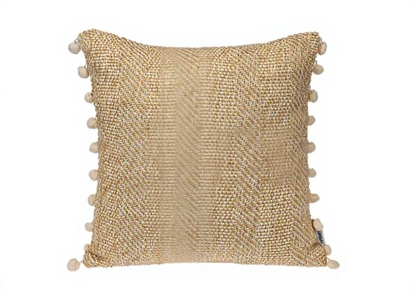 Coussin carré tissé beige Parkland Collection 45,7 cm