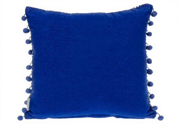 Coussin carré tissé bleu Parkland Collection coton lavable