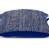 Coussin carré tissé bleu Parkland Collection coton lavable