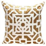 Coussin beige velours ethnique Parkland Collection