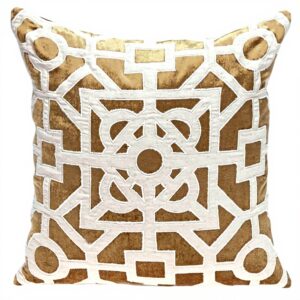 Coussin beige velours ethnique Parkland Collection