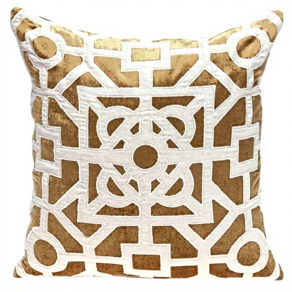 Coussin beige velours ethnique Parkland Collection