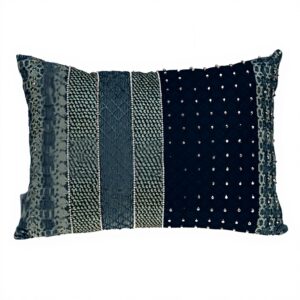 Coussin décoratif vert Parkland Collection polyester brodé