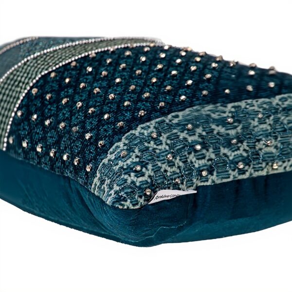 Coussin décoratif vert Parkland Collection polyester brodé