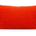 Coussin rectangulaire orange Parkland Collection coton