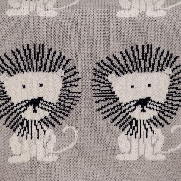 Couverture bébé Parkland Collection tricotée coton gris-4