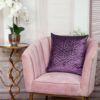 Coussin décoratif Parkland Collection velours violet léger-5