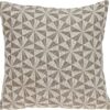 Coussin beige Parkland Collection coton motif géométrique-0