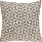 Coussin beige Parkland Collection coton motif géométrique-0
