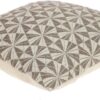 Coussin beige Parkland Collection coton motif géométrique-4
