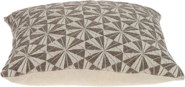 Coussin beige Parkland Collection coton motif géométrique-3