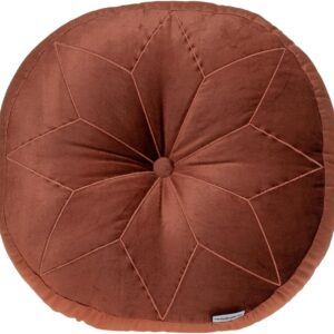 Coussin de sol Parkland Collection Orange Brûlé velours-0