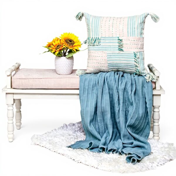 Coussin transition crème blanc Parkland Collection coton