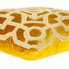 Coussin décoratif Parkland Collection velours ethnique jaune