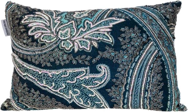 Coussin décoratif Parkland Collection vert foncé perles-0