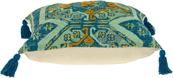 Coussin décoratif Parkland Collection Bleu Sarcelle coton-2