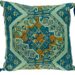 Coussin décoratif Parkland Collection Bleu Sarcelle coton-0