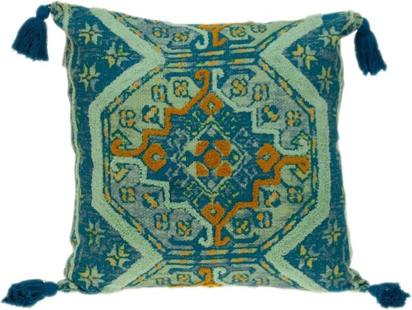 Coussin décoratif Parkland Collection Bleu Sarcelle coton-0