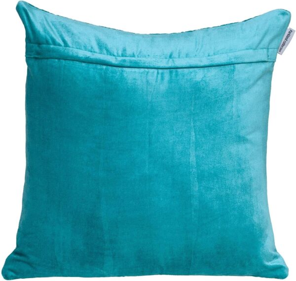 Coussin décoratif Parkland Collection Aqua velours touffeté-1