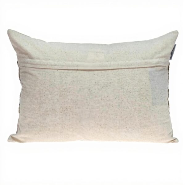 Coussin beige Parkland Collection brodé perles paillettes