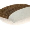 Coussin beige Parkland Collection brodé perles paillettes