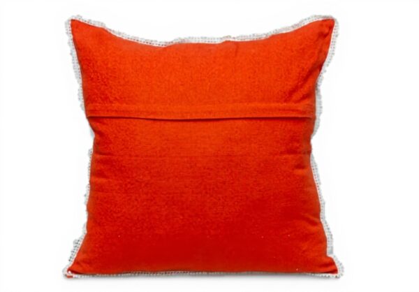 Coussin carré orange Parkland Collection coton lavable