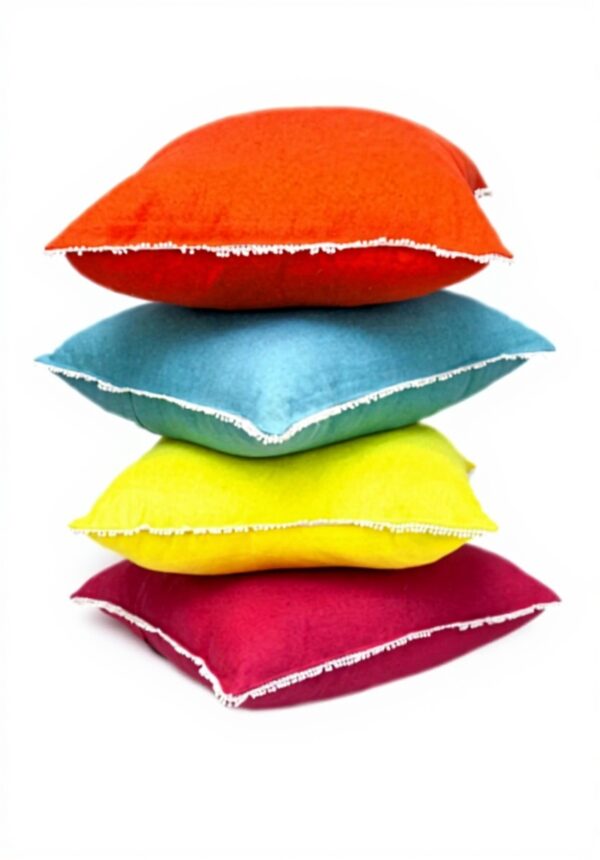 Coussin carré orange Parkland Collection coton lavable