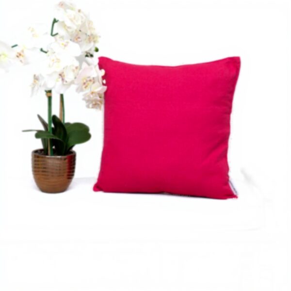 Coussin carré rose Parkland Collection coton durable