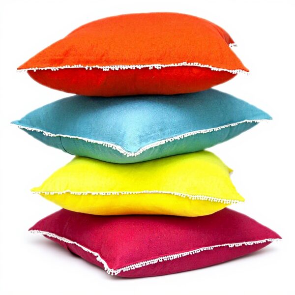 Coussin carré rose Parkland Collection coton durable