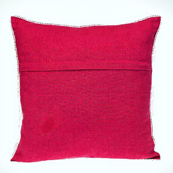 Coussin carré rose Parkland Collection coton durable