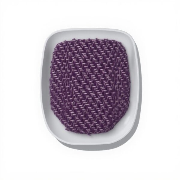 Coussin carré violet Parkland Collection coton lavable 45,7