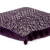 Coussin carré violet Parkland Collection coton lavable 45,7