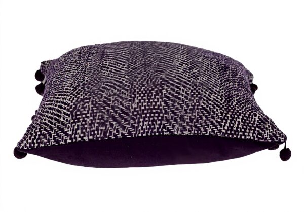 Coussin carré violet Parkland Collection coton lavable 45,7