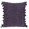 Coussin carré violet Parkland Collection coton lavable 45,7