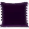 Coussin carré violet Parkland Collection coton lavable 45,7