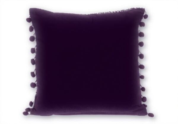Coussin carré violet Parkland Collection coton lavable 45,7