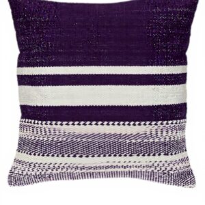 Parkland Collection Purple Striped Square Pillow 18x18