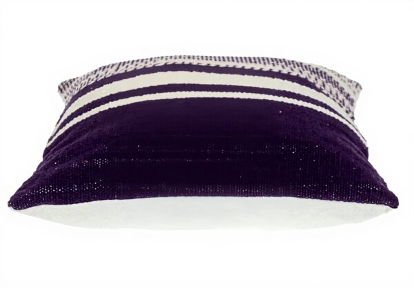 Parkland Collection Purple Striped Square Pillow 18x18